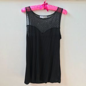 Urban Outfitters Black Top with Mesh Detail